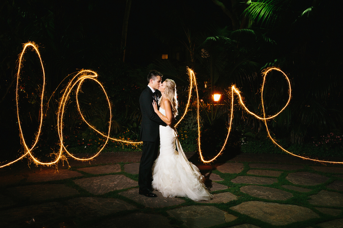 A light painting of Jaclyn and Nick. 