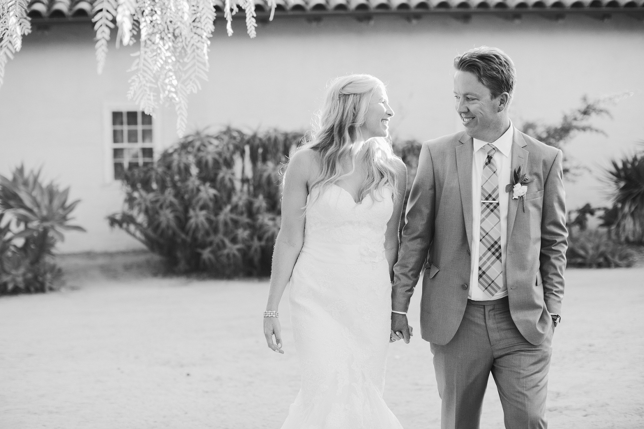 Liz and Chris walking together. 