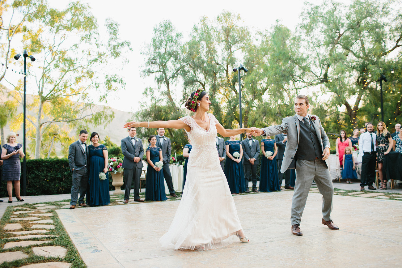 Jake and Elizabeth dancing together. 