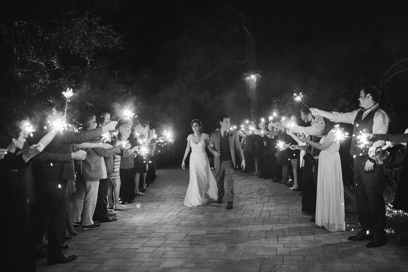 The sparkler send off. 