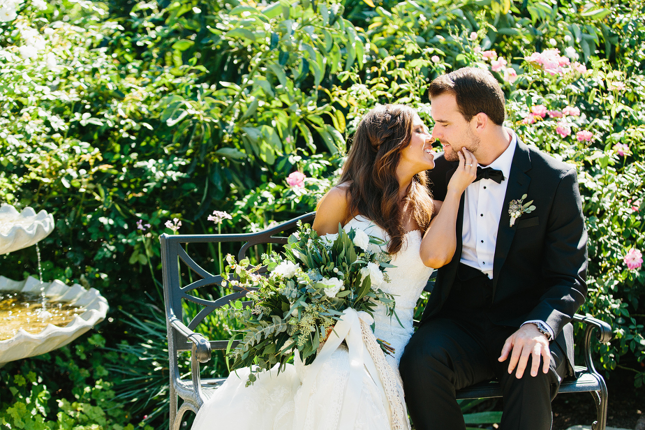 A sweet photo of the bride and groom. 