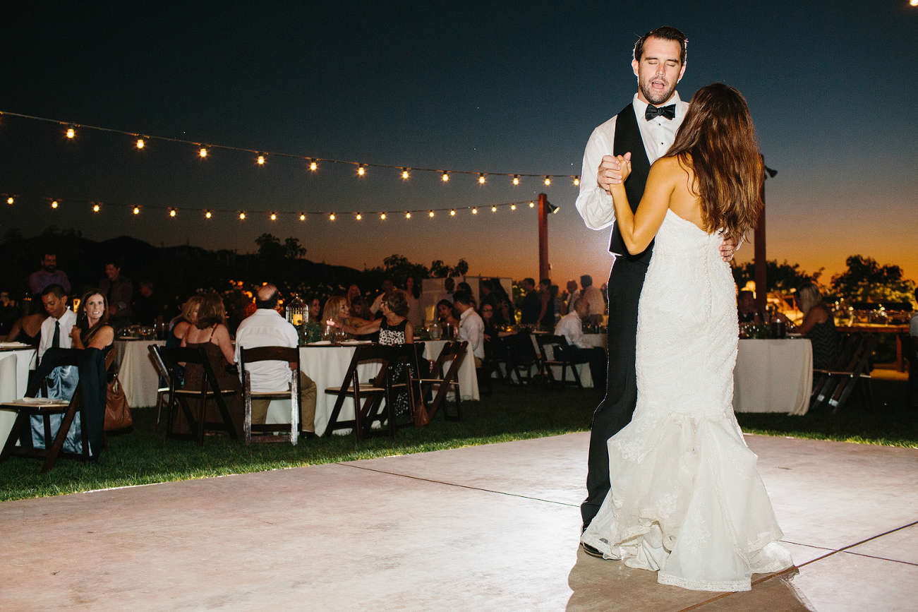 Andy singing to Larissa during the first dance. 