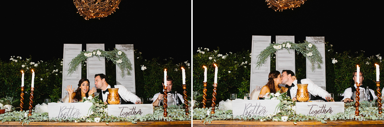 Larissa and Andy at the head table. 