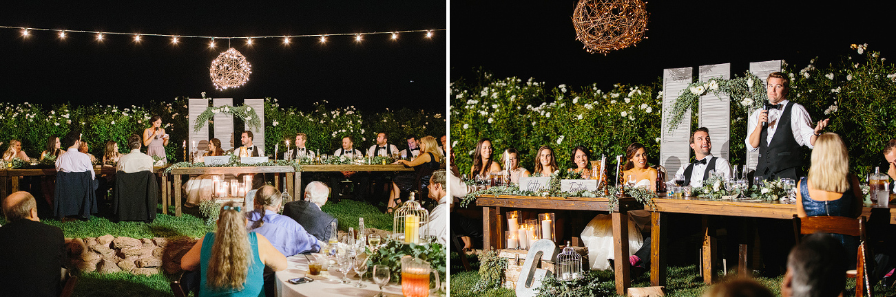 Special toasts during the reception. 