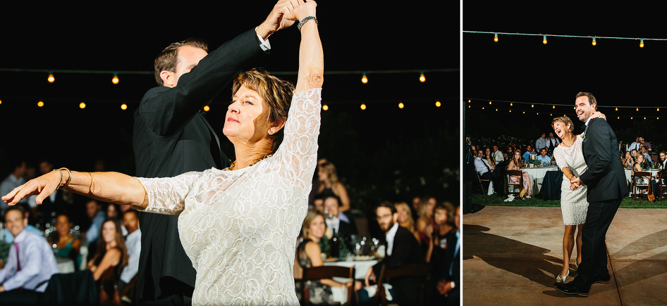The groom also danced with his mom. 