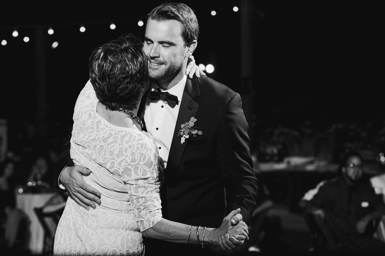 A sweet moment of the mother son dance. 