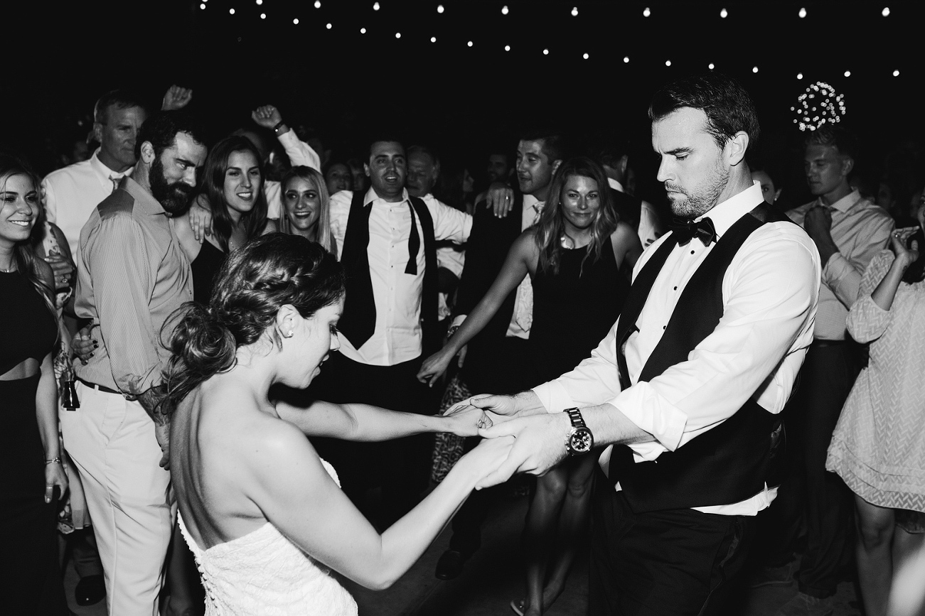 Larissa and Andy dancing at the end of the reception. 