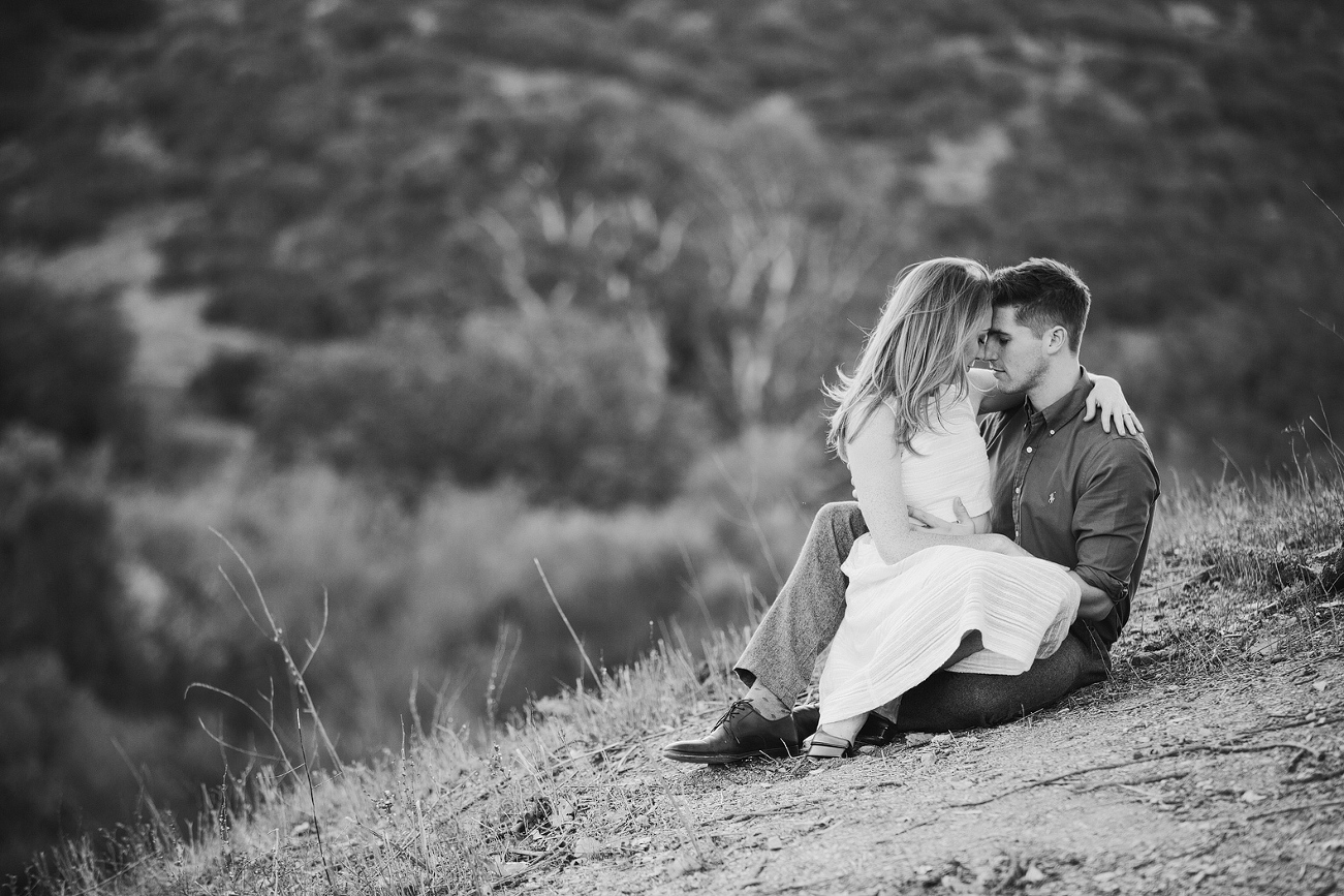 A beautiful black and white photo of the couple. 