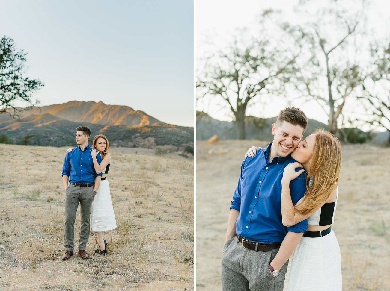 Sweet photos of the couple in the field. 