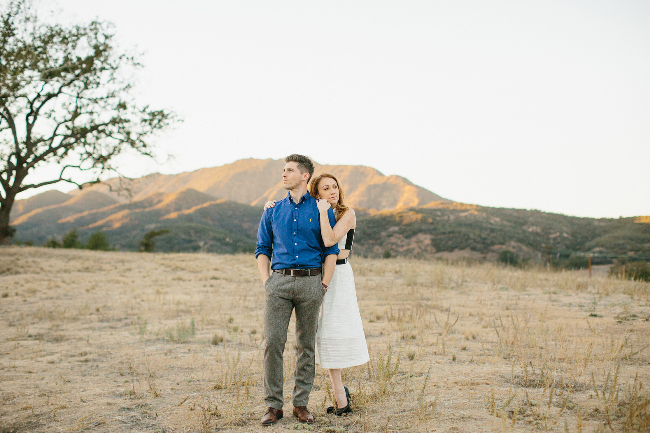 A beautiful shot of Mallauri and Curt with a mountain backdrop. 