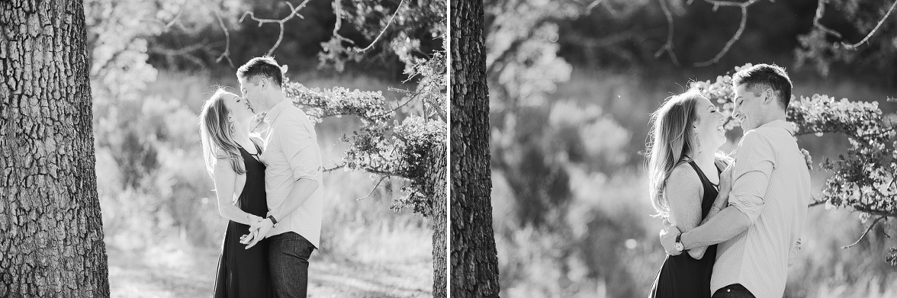 Adorable black and white photos of the couple. 