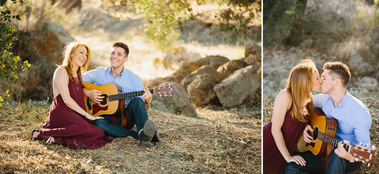 Curt playing the guitar for Mallauri. 