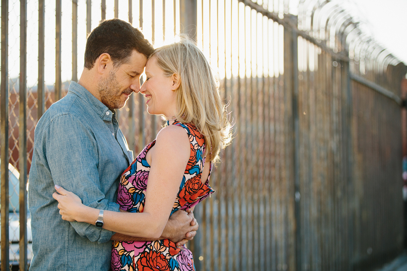 A beautiful sunset shot of the couple. 