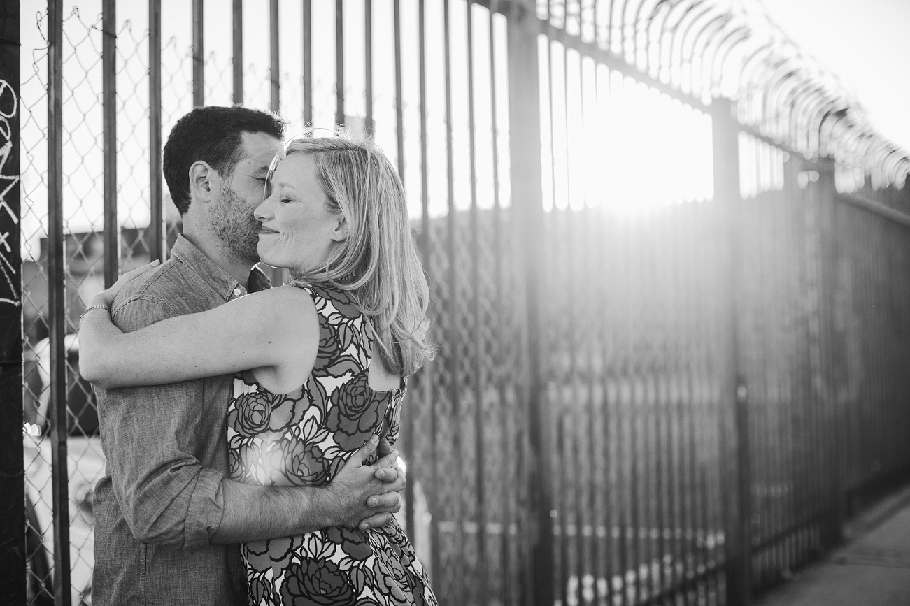 Hayley hugging David during sunset. 