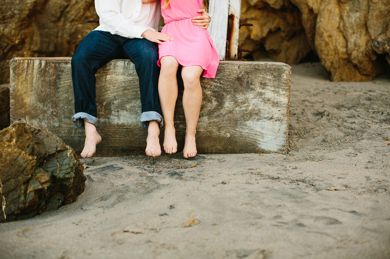 The second half of the engagement session was at a Malibu beach. 