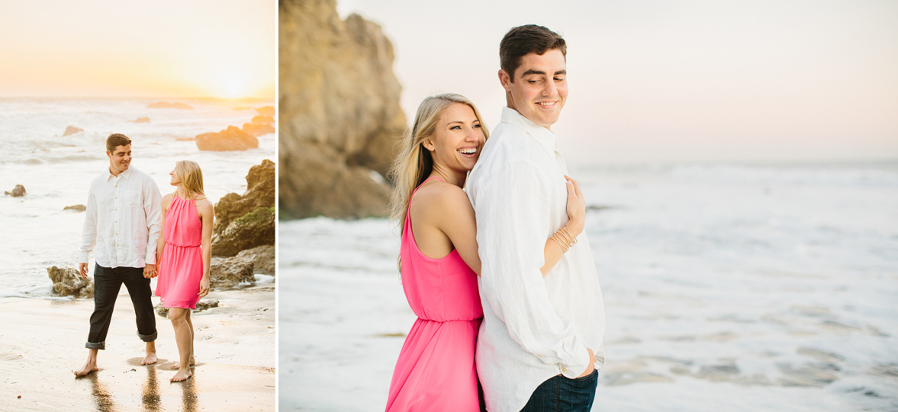 Britt and Steve at the Malibu beach. 