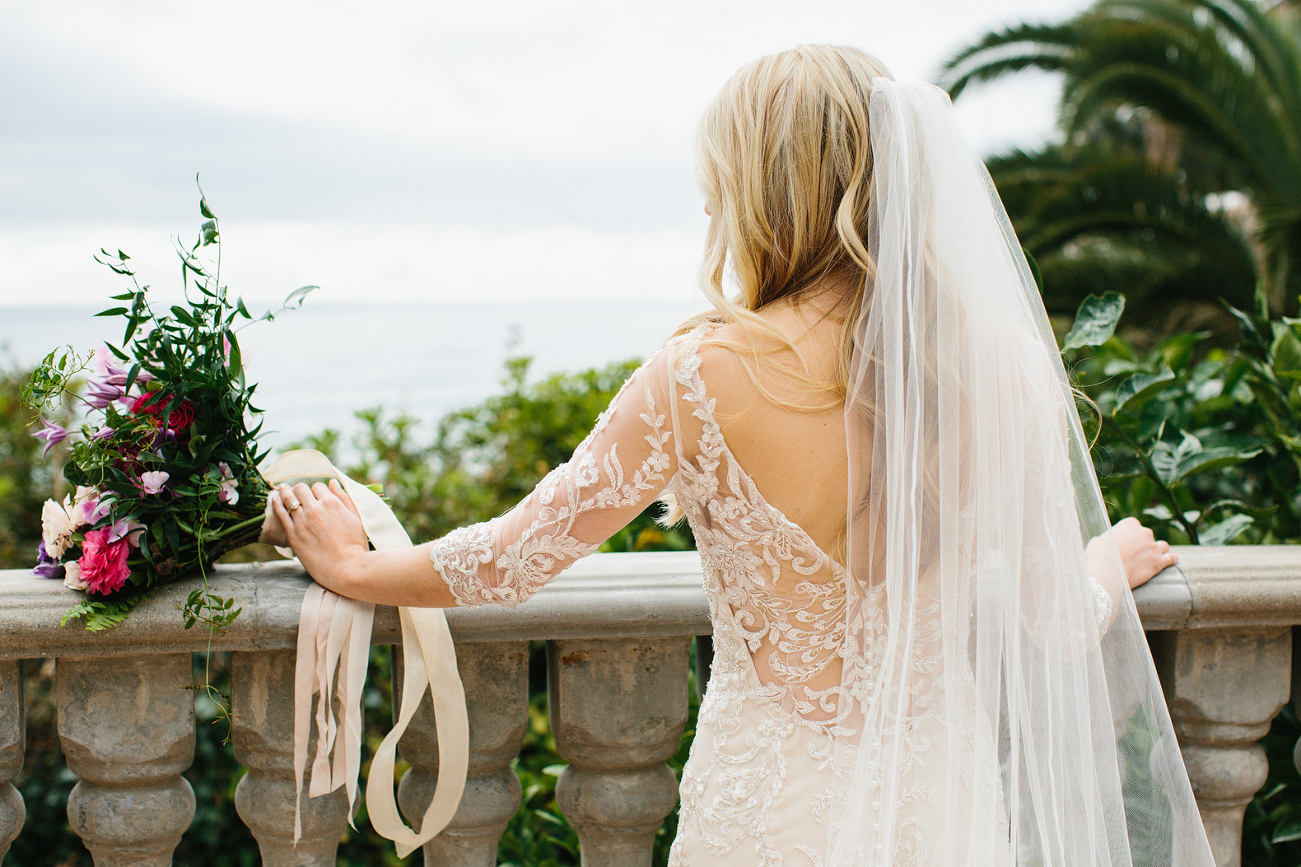 A gorgeous shot of the back of the bride
