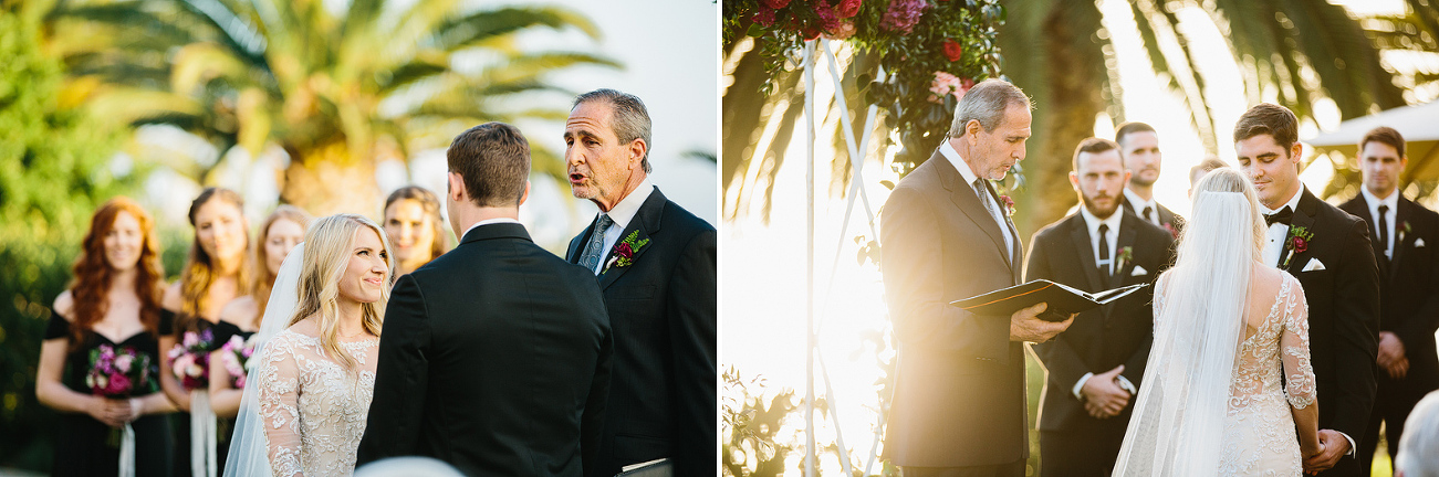 Beautiful photos of the bride and groom during the ceremony. 