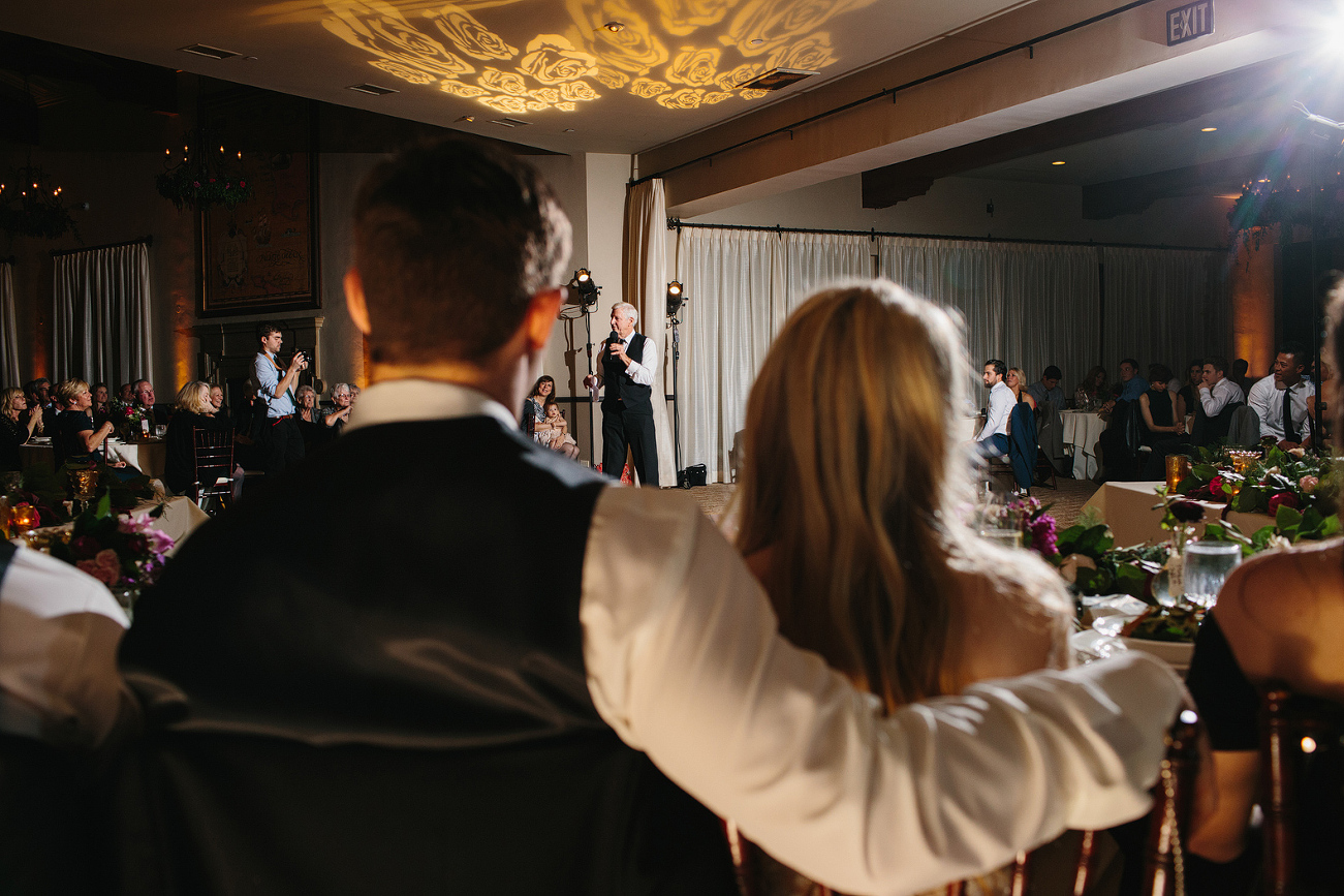 A view from the bride and groom