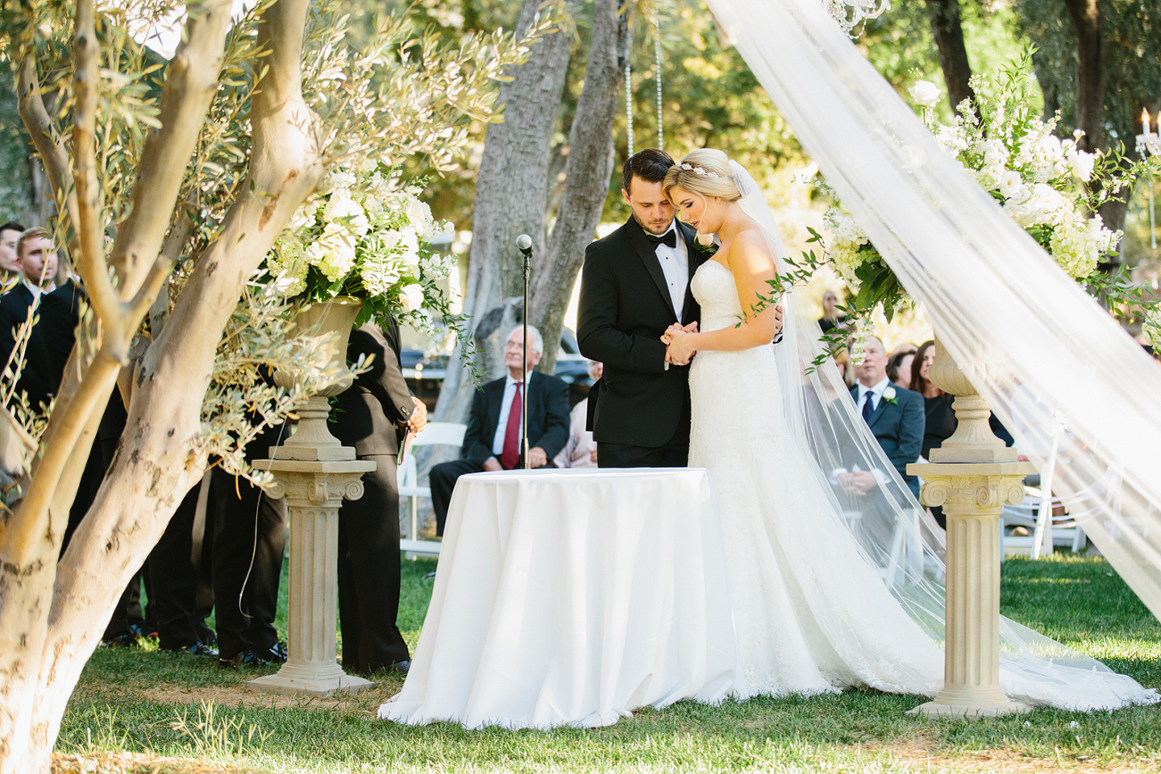 The couple having a special moment together. 