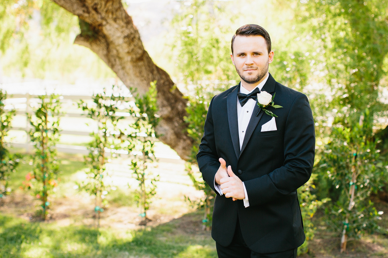 A portrait of the groom. 