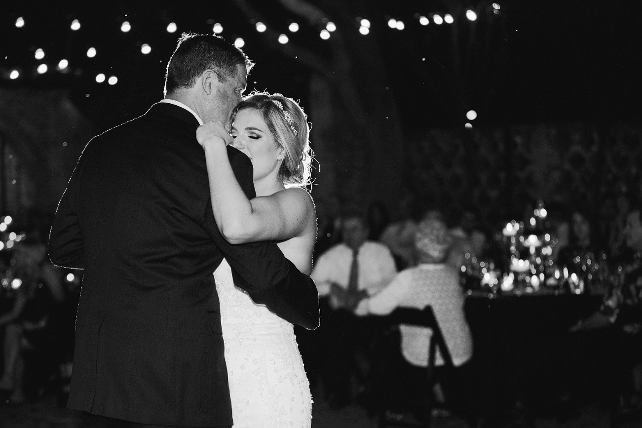 The bride had a special dance with her dad. 