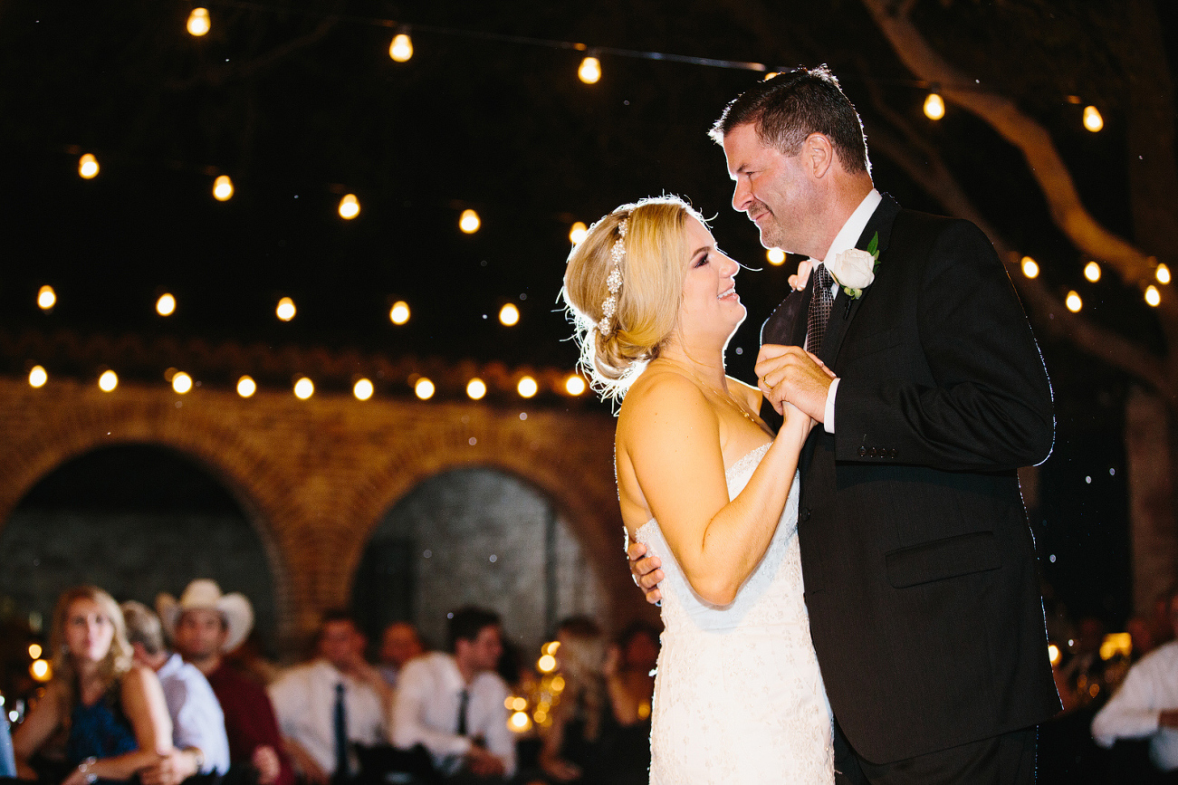 Morgan and her dad dancing during the reception. 