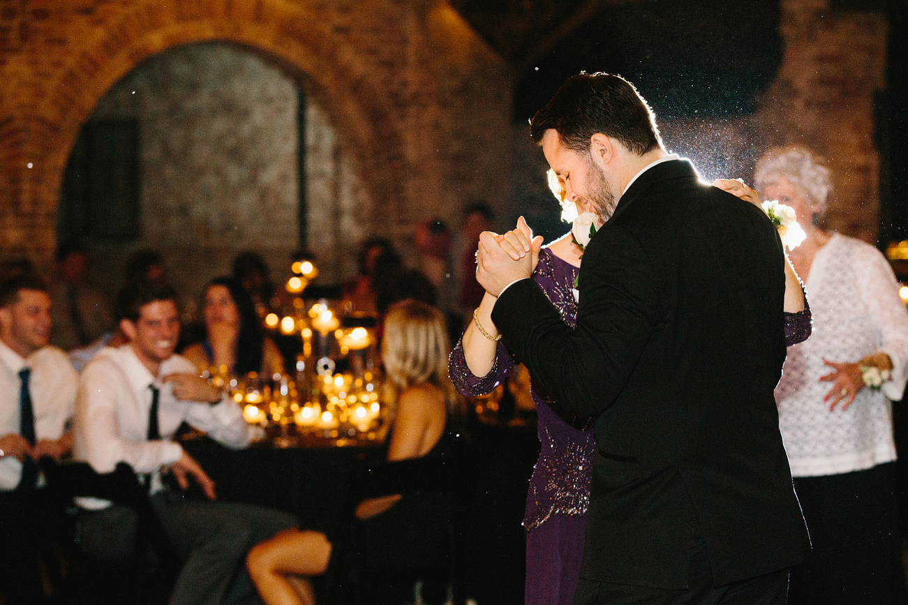 A beautiful photo of the mother son dance. 