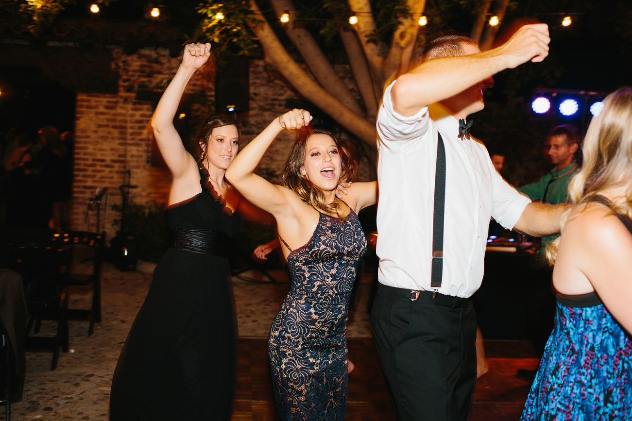 Guests making a dancing train. 