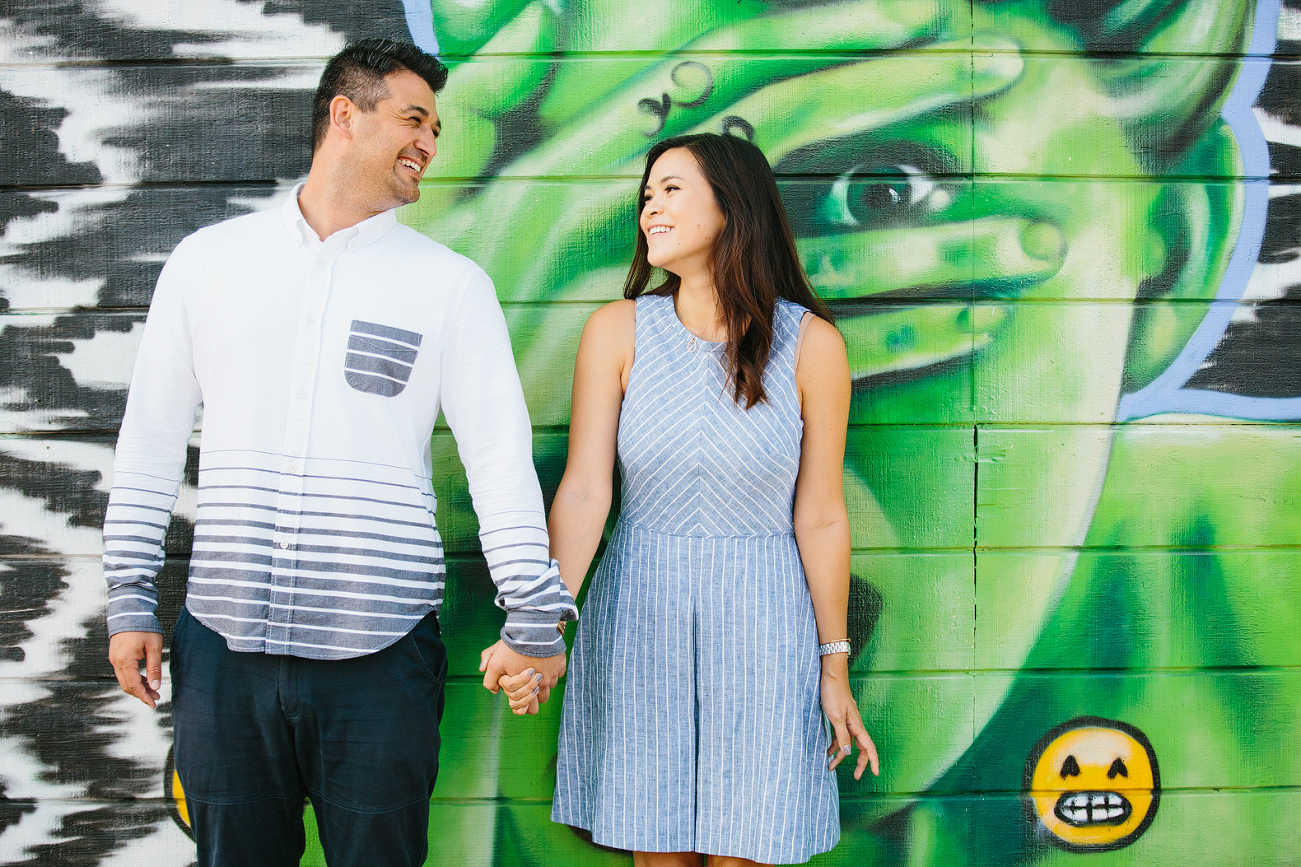 The couple on Abbott Kinney street. 