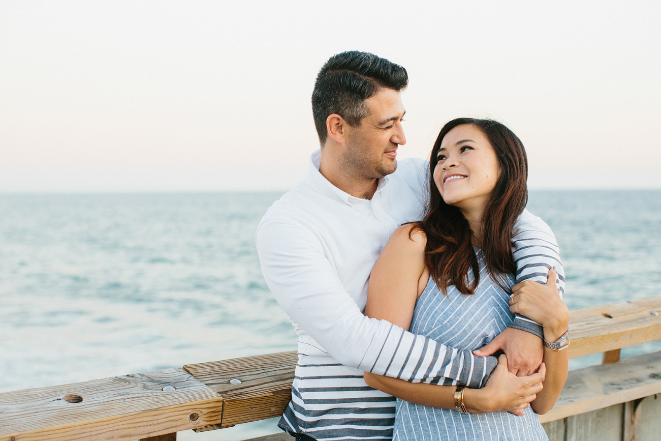 Maily and Hajime on the pier. 