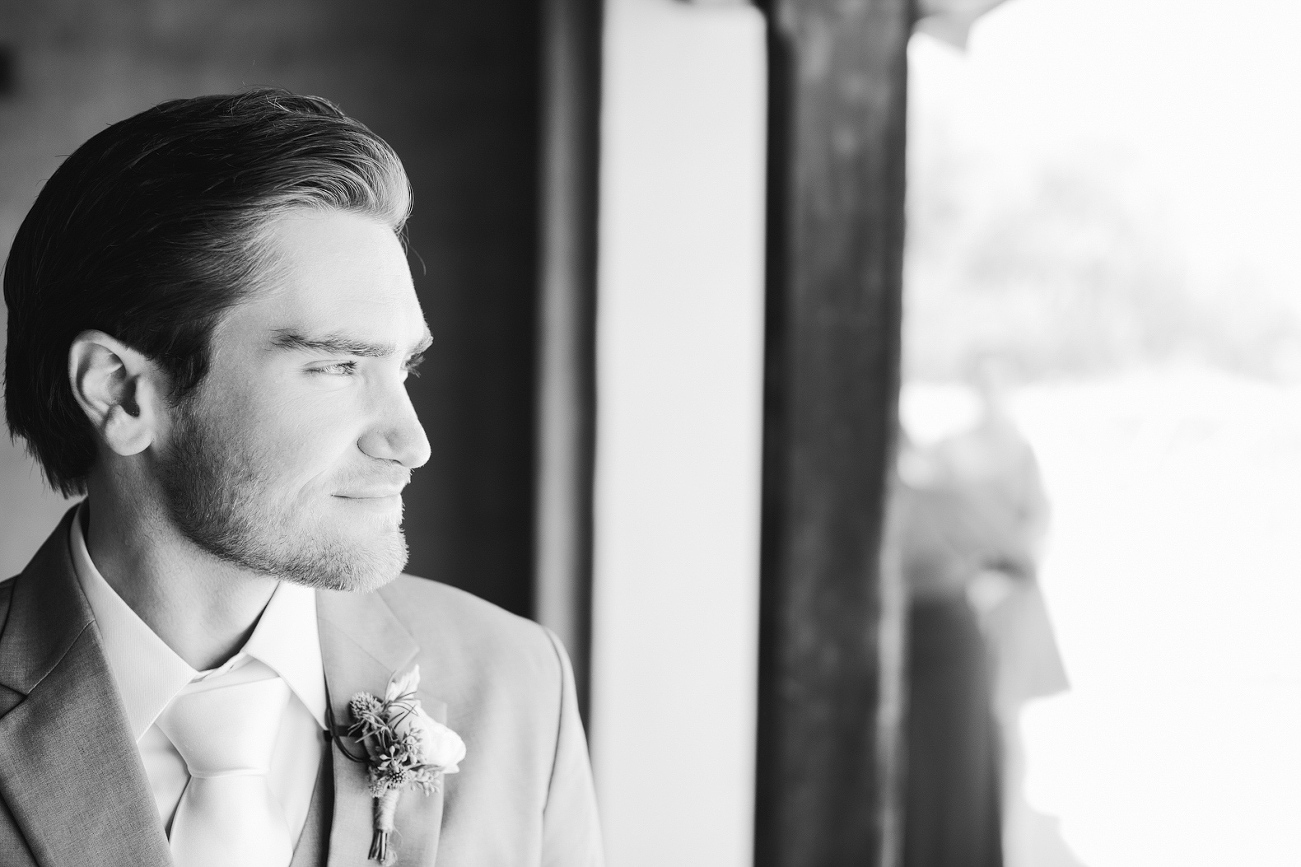 The groom at Adamson House. 