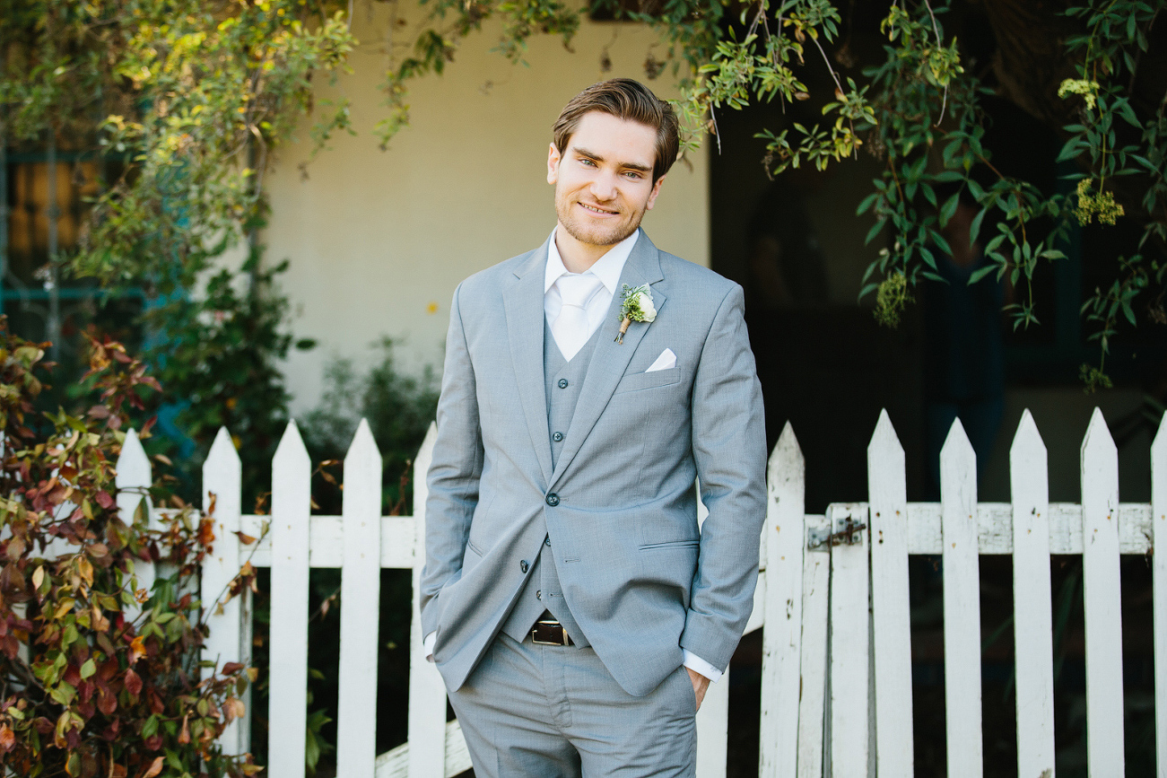 A portrait of the groom. 