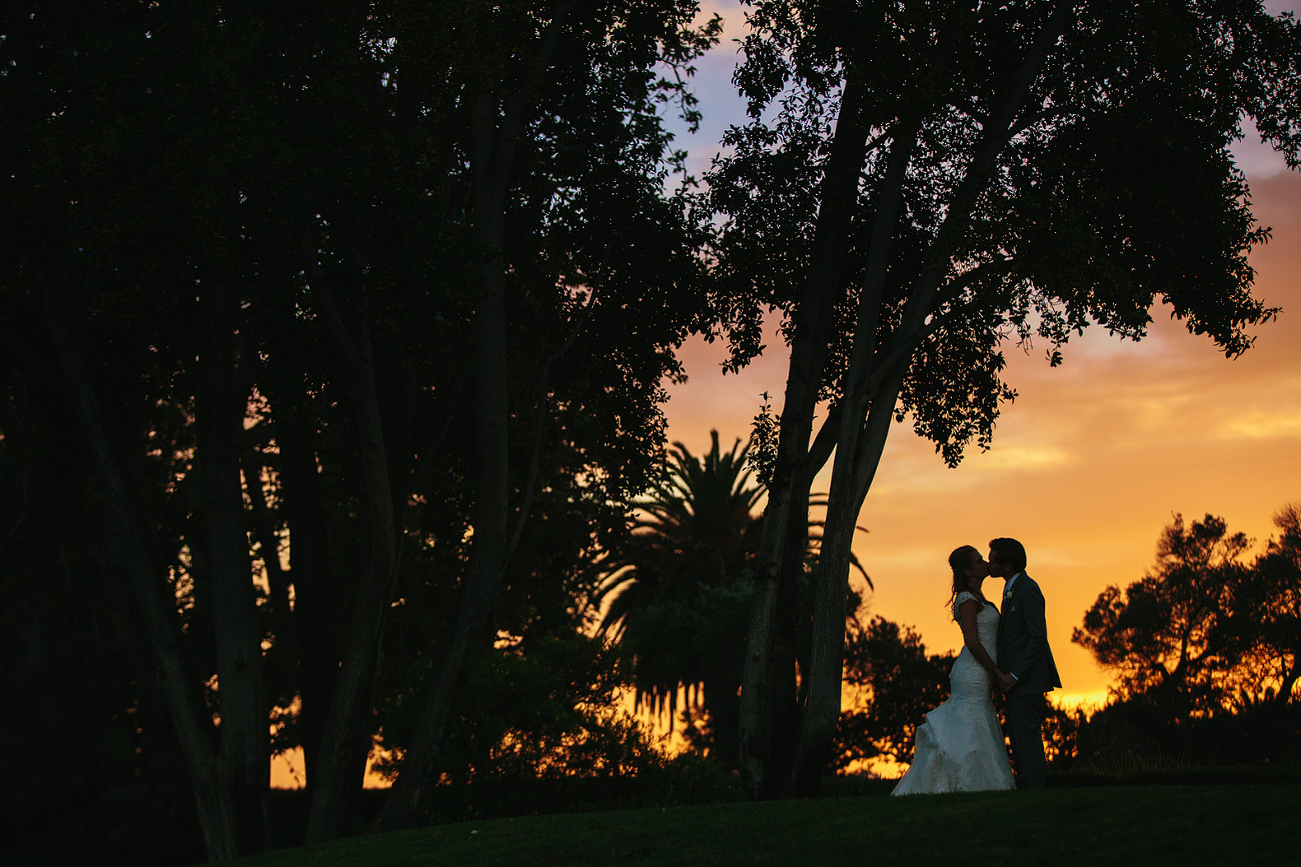 The bride and groom sunset photos. 