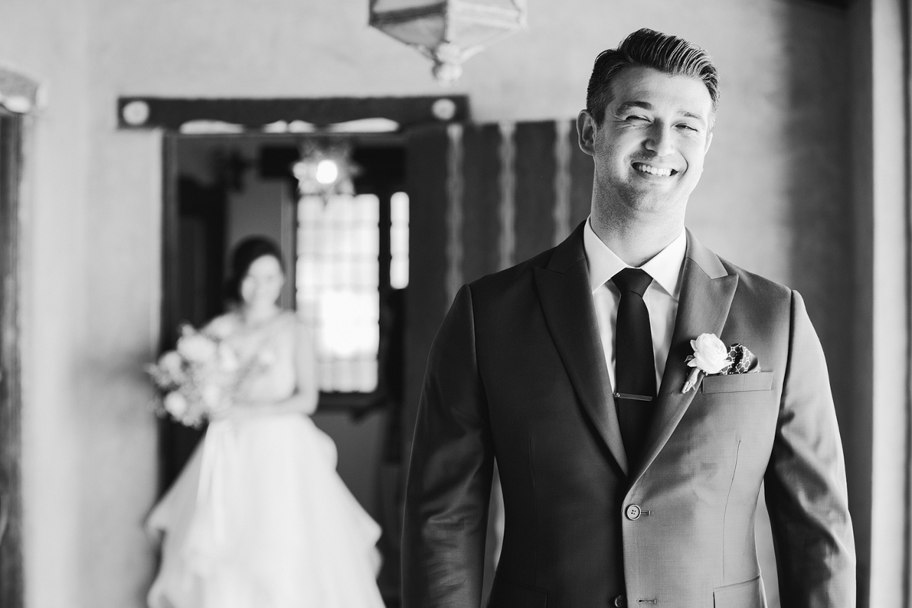 The bride and groom right before the first look. 