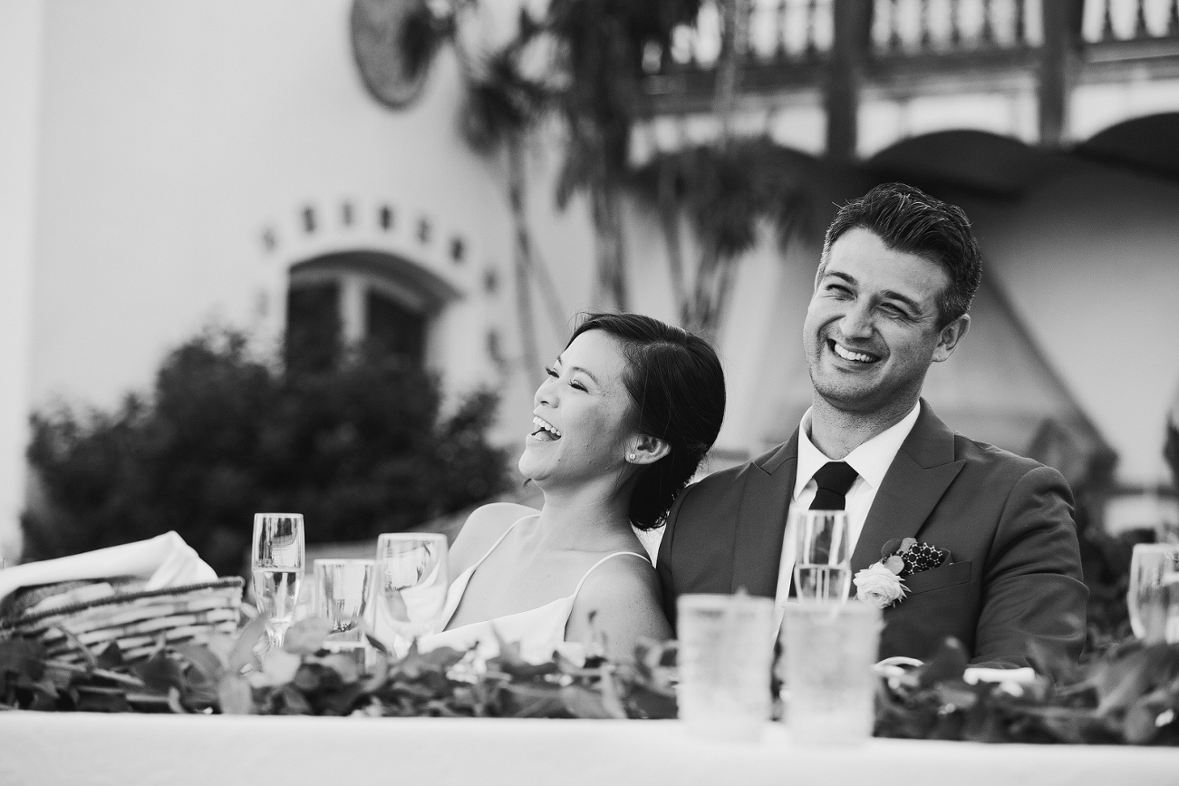 Maily and Hajime laughing during toasts. 