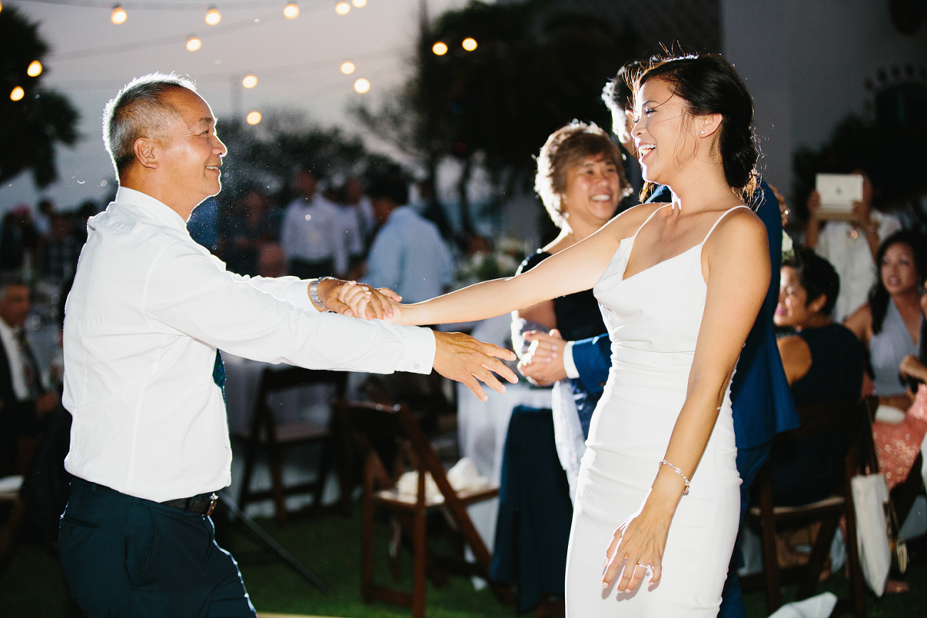 The special parent dances during the reception. 