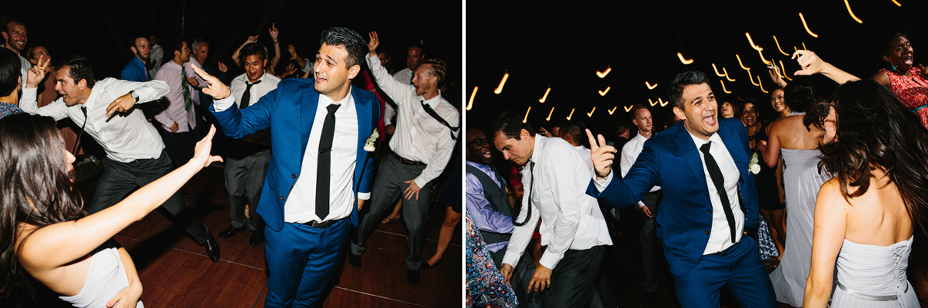 Hajime dancing with a bridesmaid.