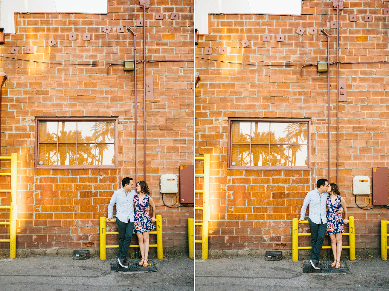 Alix and Anthony in an alleyway. 