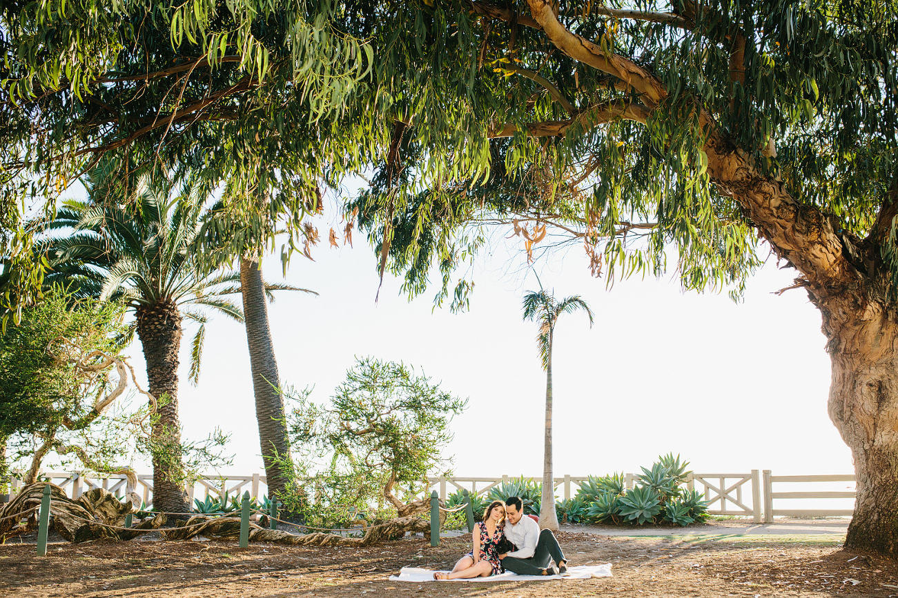 The couple at Pacific Palisades Park. 