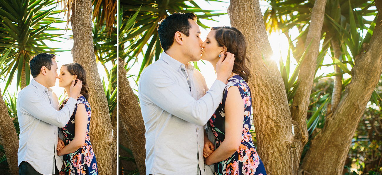 The couple by a tree. 