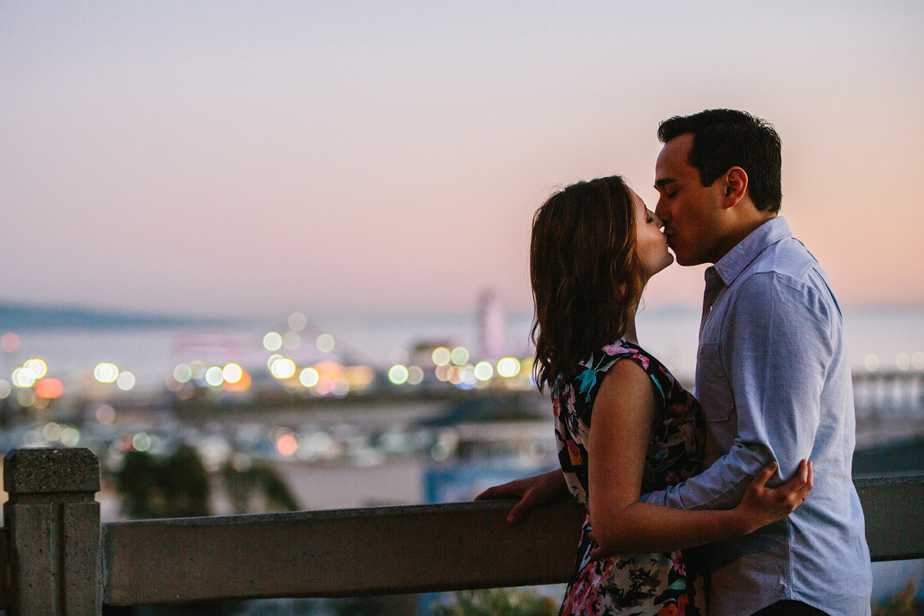 The couple at sunset. 