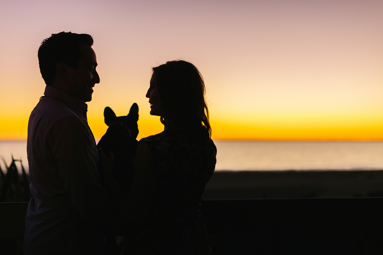 A silhouette portrait. 