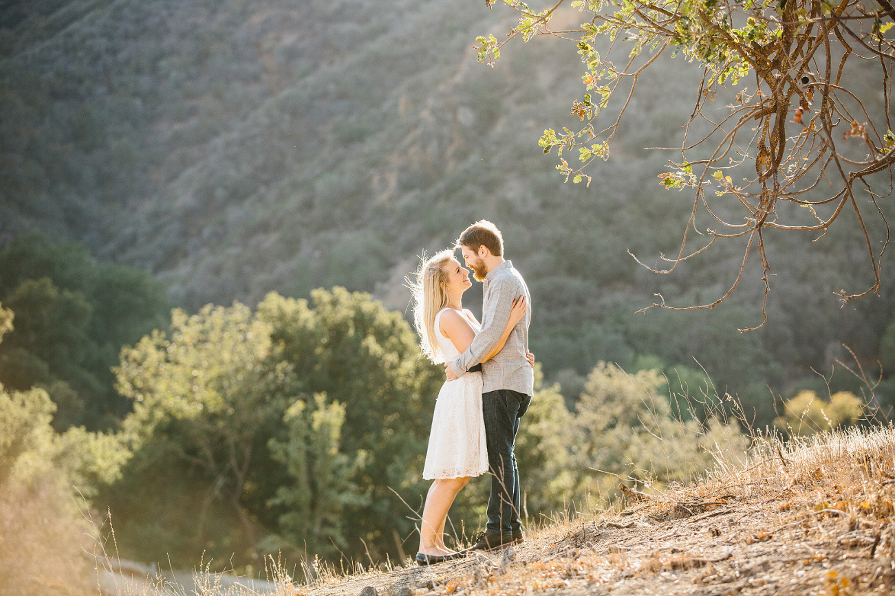 Lindsay and Josh on the hill at Golden Hour. 