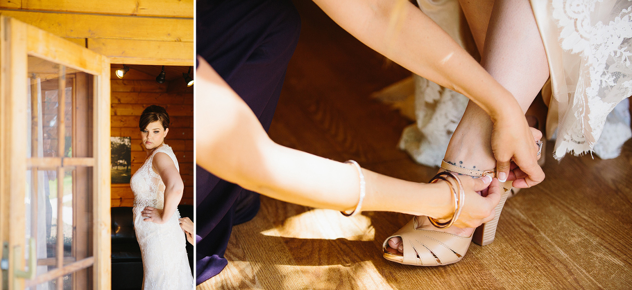 The bride getting ready. 