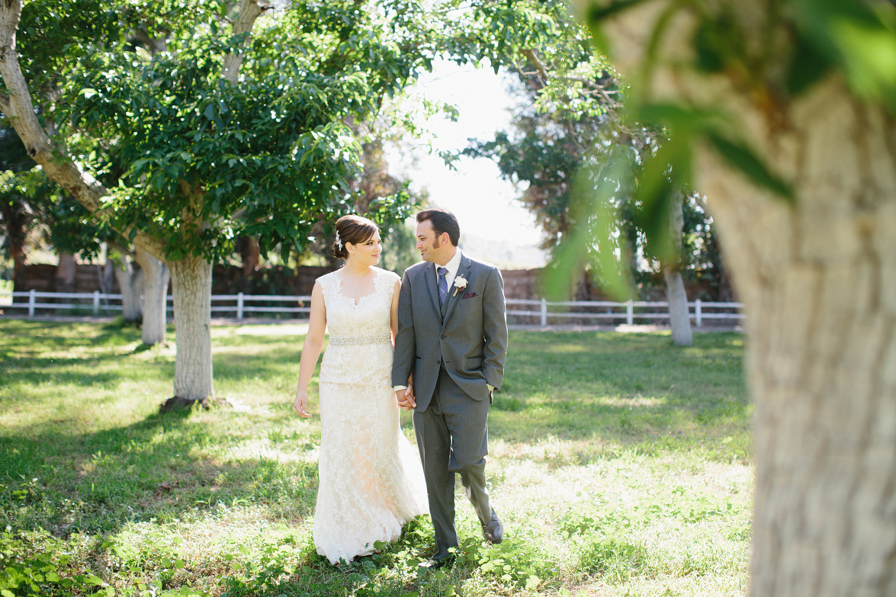 The couple walking together. 