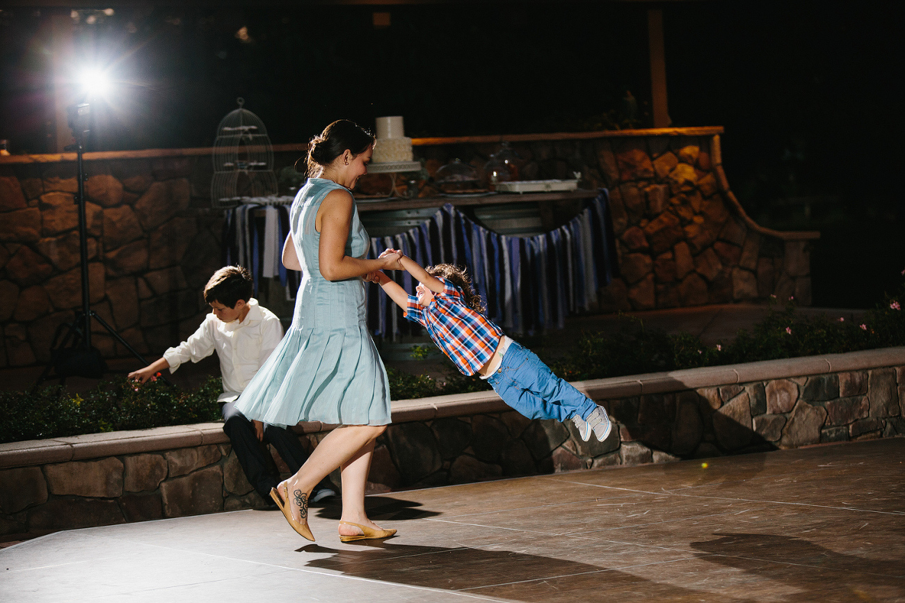 Kids dancing during the reception. 