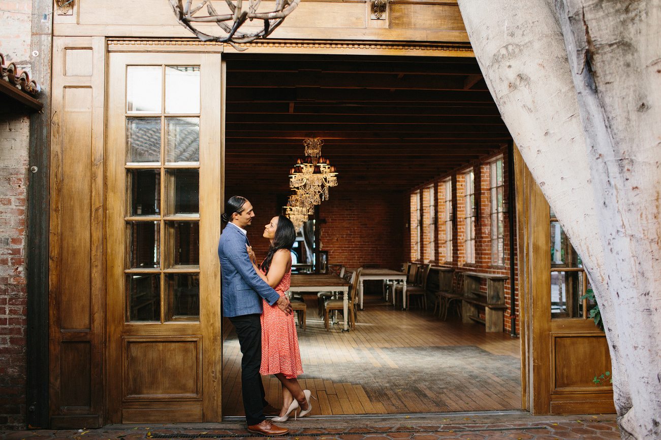 Alanna and David in a doorway. 