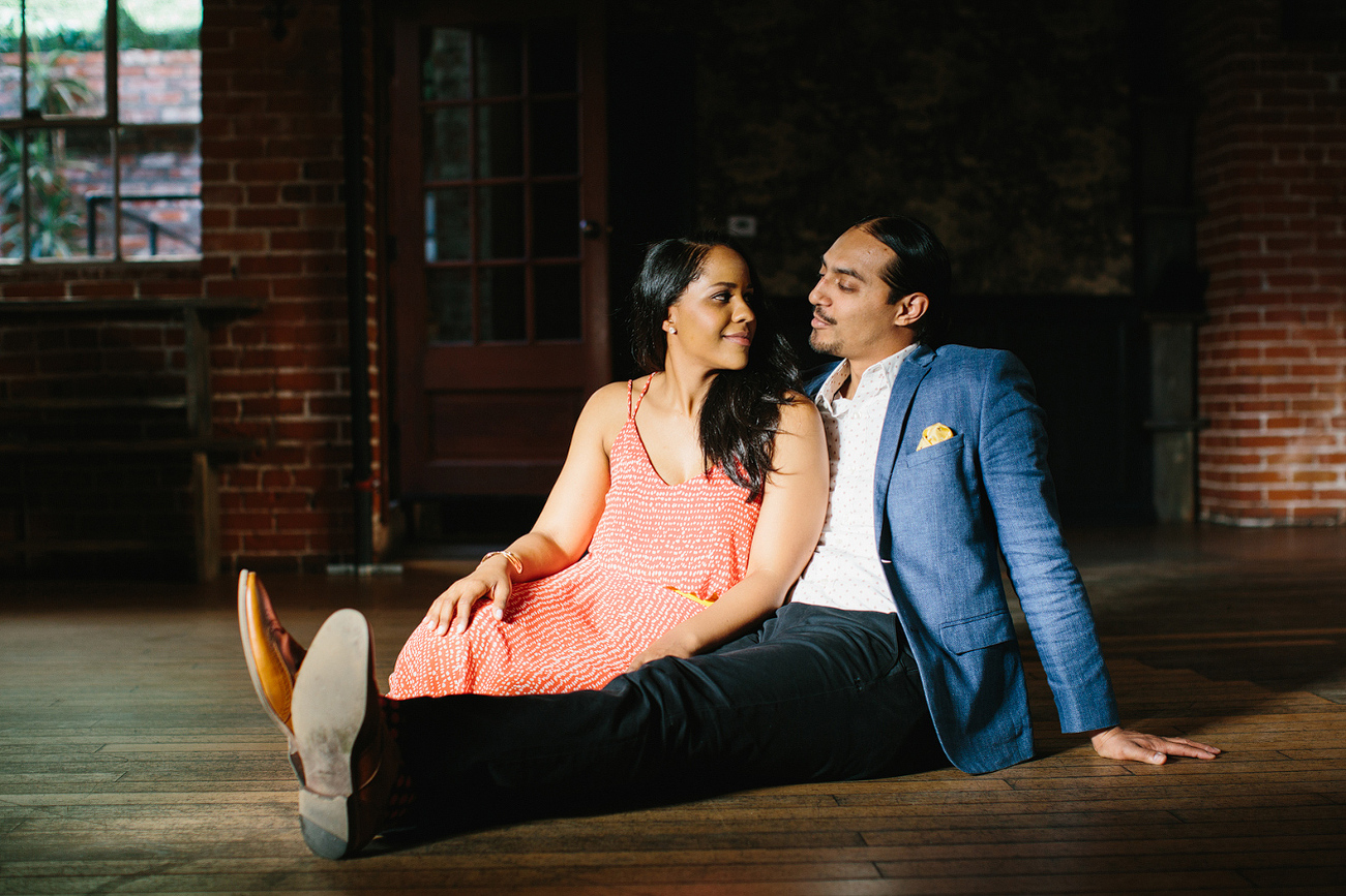 Alanna and David sitting on the floor. 