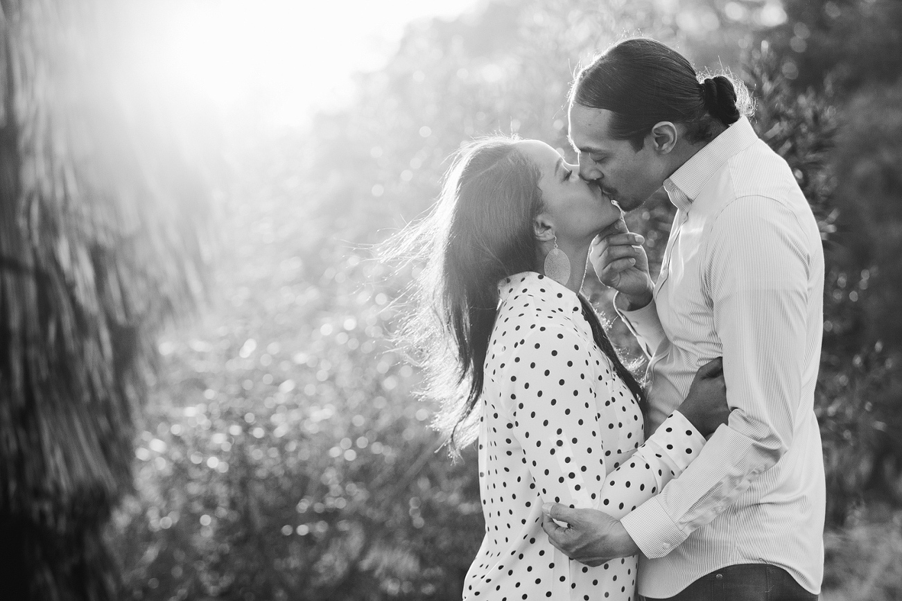 Alanna and David in black and white. 